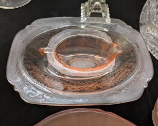 Pink depression glass