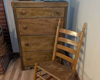 Nice small rocking chair & chest of drawers