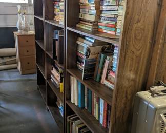Bookshelves (6 same ones) & books