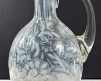 Beautiful Fenton White Blown Glass 