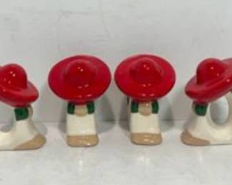 Sombrero Guy Ceramic Napkin Rings