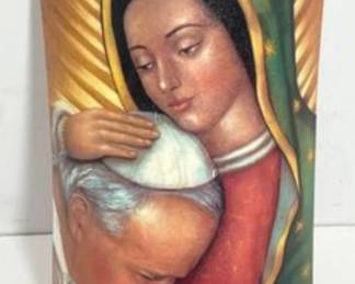 Pope John Paul II Painted Tile