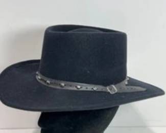 Pigalle Black Cowboy hat with hat band accent.