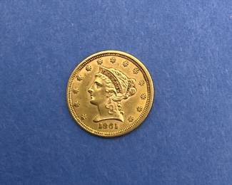 1861 US $2.50 Gold Liberty