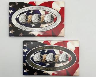1999 Gold & Platinum Layered State Quarter Set