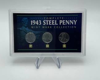 1943 UNC. Steel Penny Set