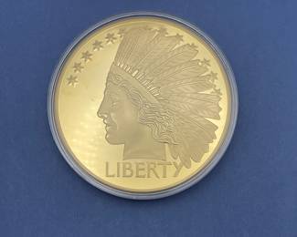 1907 24K Gold Layered Indian Head Double Eagle Replica