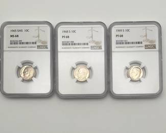 NGC Graded Roosevelt Dimes