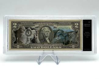 Sculpting Of Mount Rushmore $2 Note