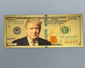 Gold Layered $100 Trump Note