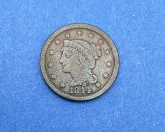 1844 Braided Hair Large Cent