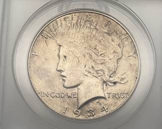 1934 Peace Dollar VAM 1 A