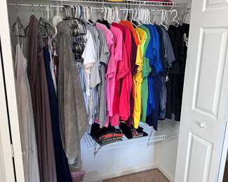 T-Shirts, formal dresses, hats, shoes, bathing suits