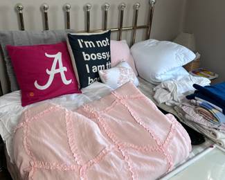 Throw pillows, blankets, sheets, throws