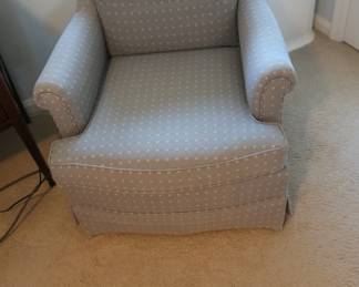 blue  chair  by  Ethan  Allan