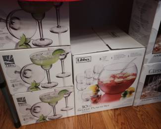 libbey  glasses  and punch set