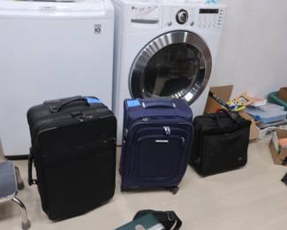 suit cases, the washer and dryer are not for sale