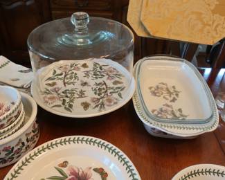 portmeirion cake plate and casserole dish