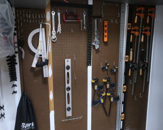levels, clamps and other tools