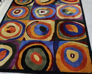 multi color rug 62" x 100"