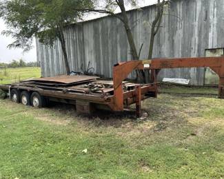 6 Wheel Flatbed Gooseneck Trailer