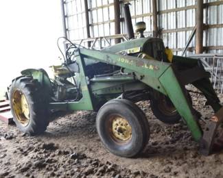 John Deere 36A Tractor with Hay Spike & Bush Hog