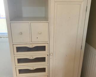 white childrens armoir