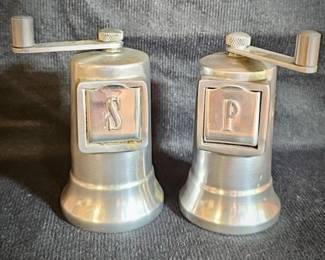 Vintage Manual Salt and Pepper Grinders 