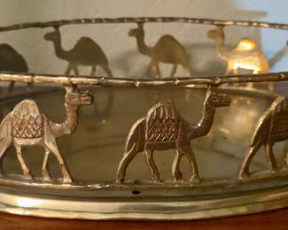 Vintage Camel Brass Tray