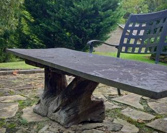 Rustic Outdoor Table and Benches 