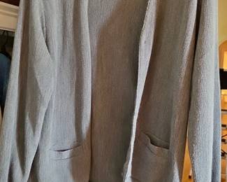 Mens Gray Cardigan Sweater 