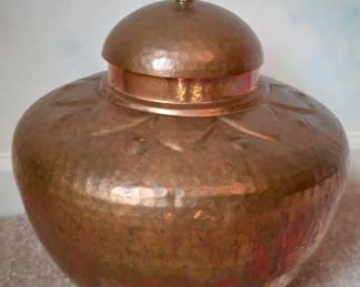 Antique Copper Pot with Lid