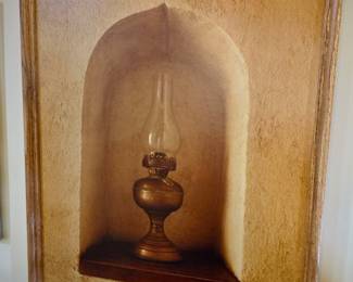 Oil Lamp in Niche Painting