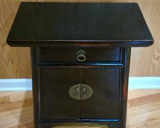 Lacquered Wood Nightstand