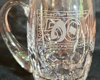 Aramco 50th Anniversary Crystal Mug 