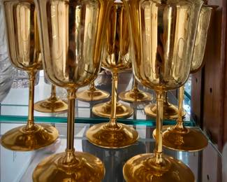Gold Colored Goblets 