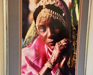 Framed Portrait of a Woman in Traditional Attire