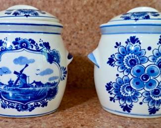 Delft Blue Porcelain Jars 