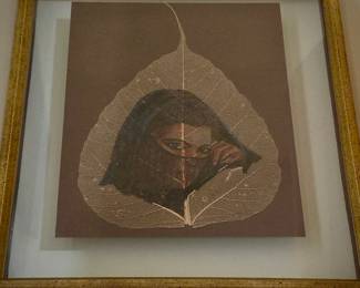 Framed Bodhi Leaf Art