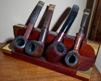 Collection of Vintage Smoking Pipes 