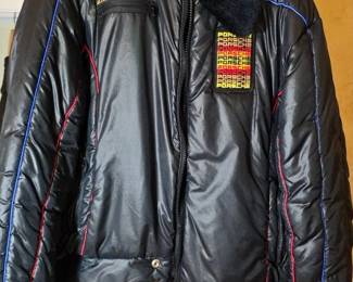 Vintage Puffer Jacket with Porsche Patch