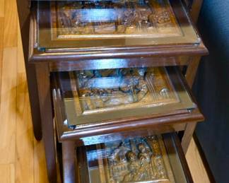 Carved Nesting Tables