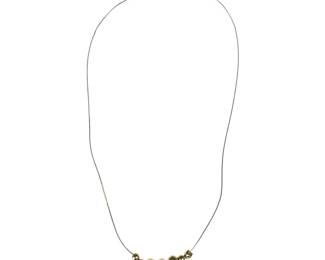 14K Yellow Gold Bead Necklace