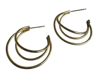 10kt Yellow Gold Triple Hoop Earrings