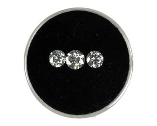 pt95 CTTW 3 Genuine Round Brilliant Diamonds