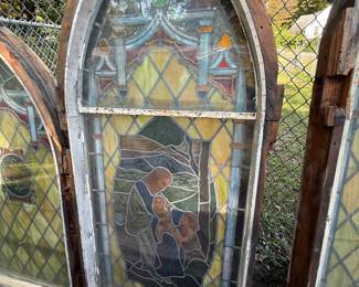 Stained glass windows from 1825 church in PA