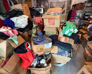 Clothing, unpacking - check in for updated pics