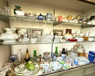 Glassware and collectibles