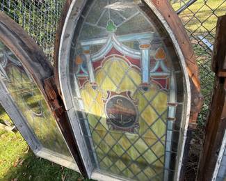 Stained glass windows from 1825 church in PA
