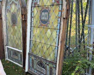 Stained glass windows from 1825 church in PA